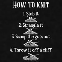 How To Knit 1 Stab It 2 Strangle It 3 Scoop The Guts Out  Ladies PosiCharge Tri-Blend Wicking Tank