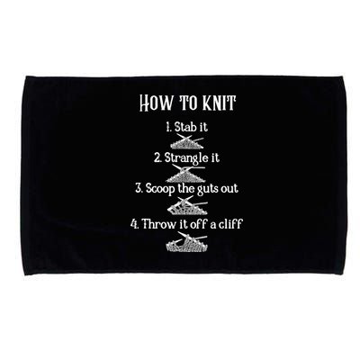 How To Knit 1 Stab It 2 Strangle It 3 Scoop The Guts Out  Microfiber Hand Towel