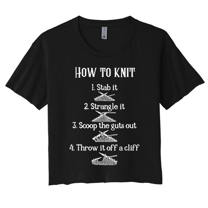 How To Knit 1 Stab It 2 Strangle It 3 Scoop The Guts Out  Crop Top
