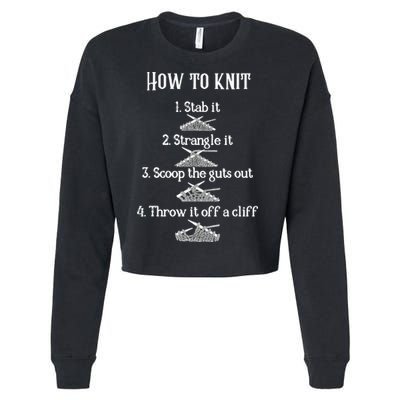 How To Knit 1 Stab It 2 Strangle It 3 Scoop The Guts Out  Cropped Pullover Crew