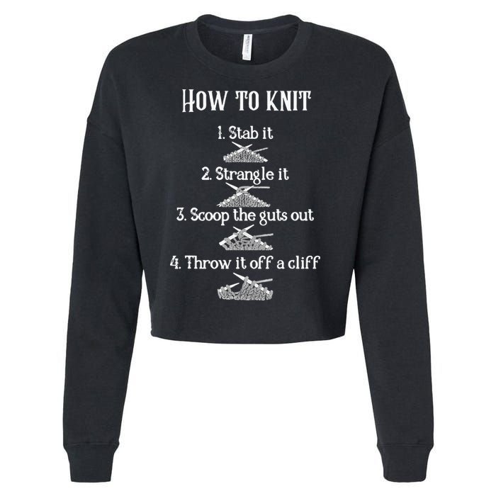 How To Knit 1 Stab It 2 Strangle It 3 Scoop The Guts Out  Cropped Pullover Crew