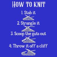 How To Knit 1 Stab It 2 Strangle It 3 Scoop The Guts Out  16 in Basic Backpack