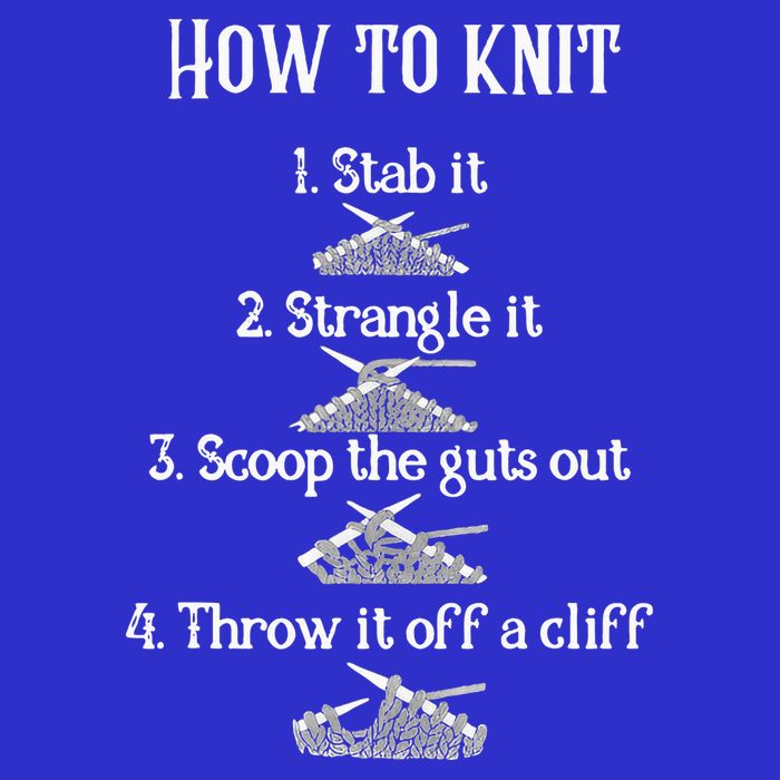 How To Knit 1 Stab It 2 Strangle It 3 Scoop The Guts Out  16 in Basic Backpack