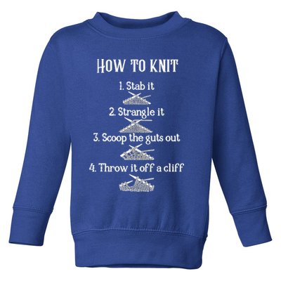 How To Knit 1 Stab It 2 Strangle It 3 Scoop The Guts Out  Toddler Sweatshirt