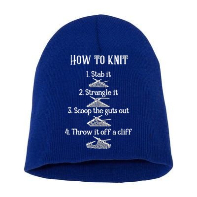 How To Knit 1 Stab It 2 Strangle It 3 Scoop The Guts Out  Short Acrylic Beanie