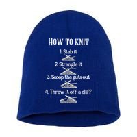How To Knit 1 Stab It 2 Strangle It 3 Scoop The Guts Out  Short Acrylic Beanie