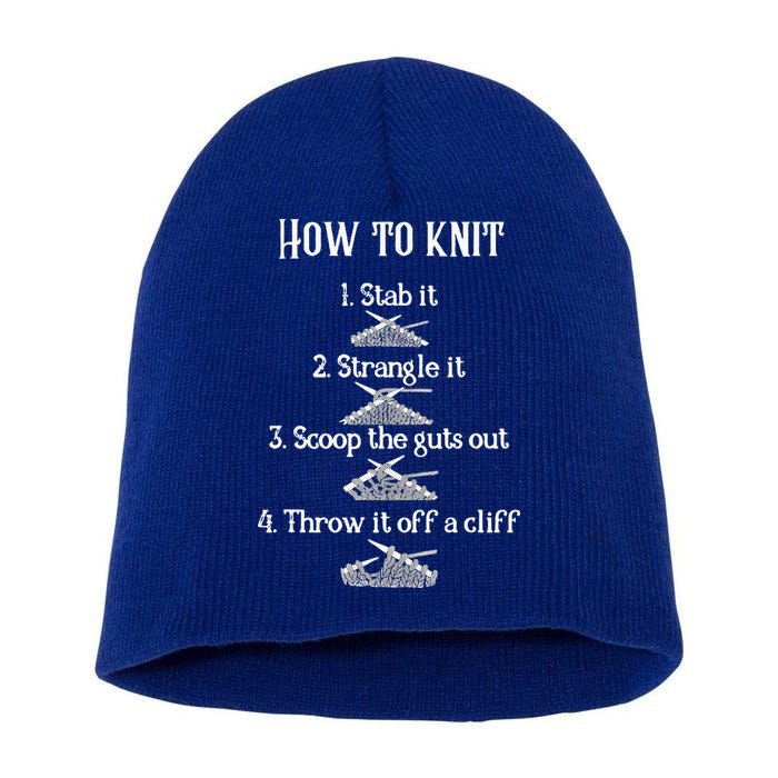 How To Knit 1 Stab It 2 Strangle It 3 Scoop The Guts Out  Short Acrylic Beanie