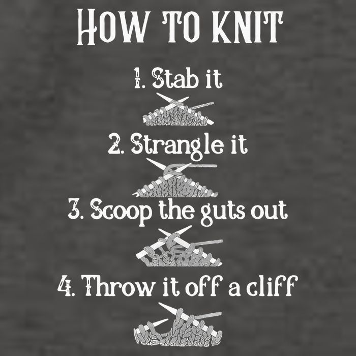 How To Knit 1 Stab It 2 Strangle It 3 Scoop The Guts Out  Vector Backpack