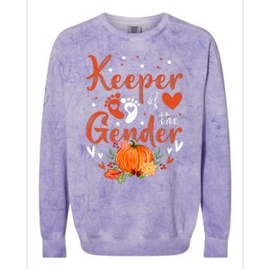 Halloween Thanksgiving Keeper Of The Gender Reveal Baby Cute Colorblast Crewneck Sweatshirt