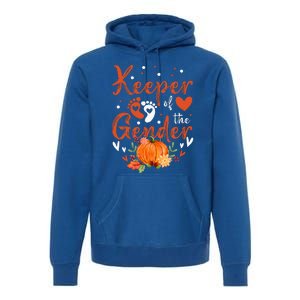 Halloween Thanksgiving Keeper Of The Gender Reveal Baby Cute Premium Hoodie