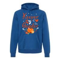 Halloween Thanksgiving Keeper Of The Gender Reveal Baby Cute Premium Hoodie