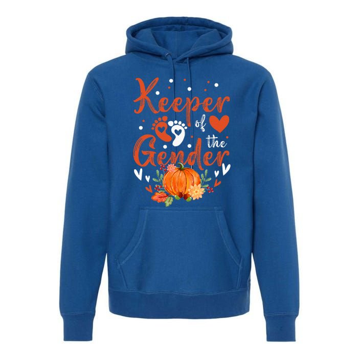 Halloween Thanksgiving Keeper Of The Gender Reveal Baby Cute Premium Hoodie