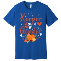 Halloween Thanksgiving Keeper Of The Gender Reveal Baby Cute Premium T-Shirt