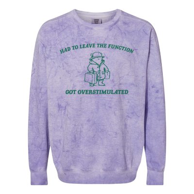 Had To Leave The Function Vintage Drawing Colorblast Crewneck Sweatshirt