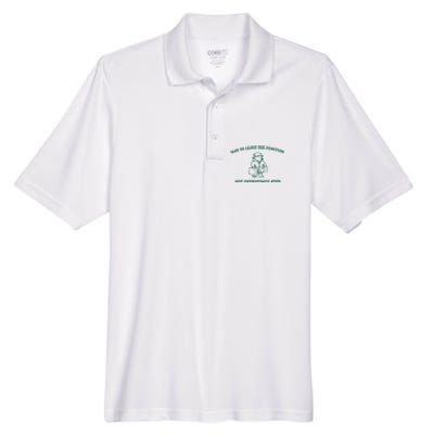 Had To Leave The Function Vintage Drawing Men's Origin Performance Pique Polo