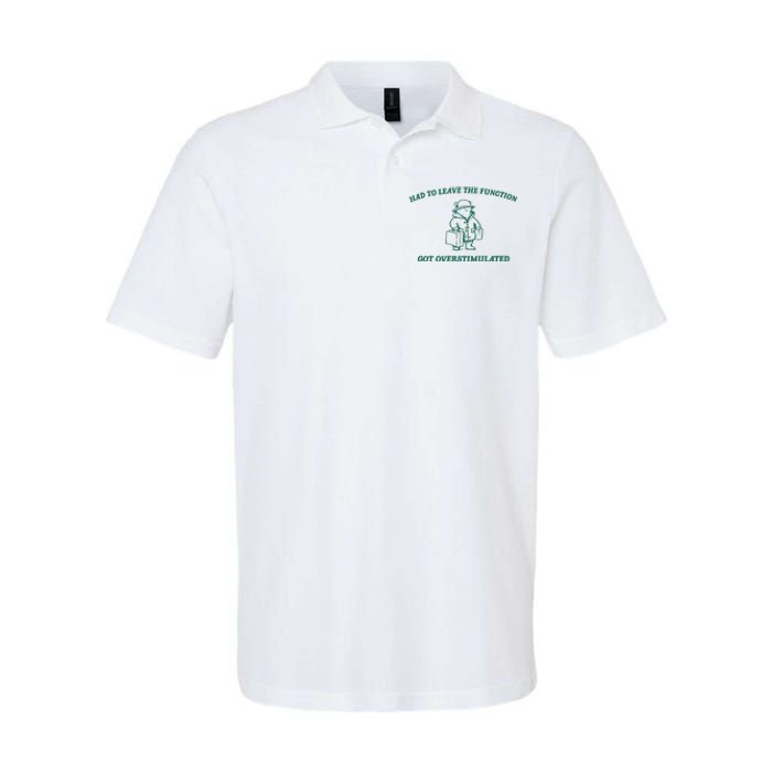 Had To Leave The Function Vintage Drawing Softstyle Adult Sport Polo