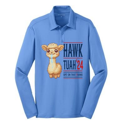 Hawk Tauh Llama 24 Presidential Candidate Silk Touch Performance Long Sleeve Polo