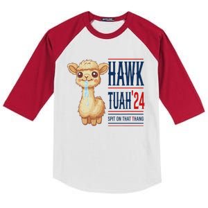 Hawk Tauh Llama 24 Presidential Candidate Kids Colorblock Raglan Jersey