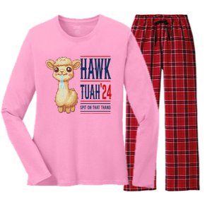 Hawk Tauh Llama 24 Presidential Candidate Women's Long Sleeve Flannel Pajama Set 