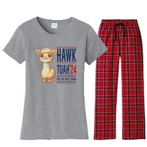 Hawk Tauh Llama 24 Presidential Candidate Women's Flannel Pajama Set