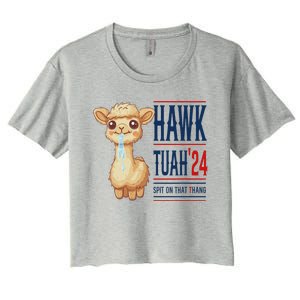 Hawk Tauh Llama 24 Presidential Candidate Women's Crop Top Tee