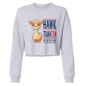 Hawk Tauh Llama 24 Presidential Candidate Cropped Pullover Crew