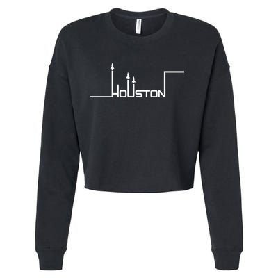 Houston Texas Lift Off Logo Cropped Pullover Crew