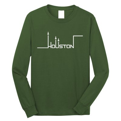 Houston Texas Lift Off Logo Long Sleeve Shirt