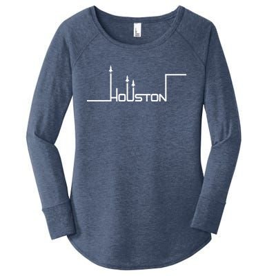 Houston Texas Lift Off Logo Women's Perfect Tri Tunic Long Sleeve Shirt