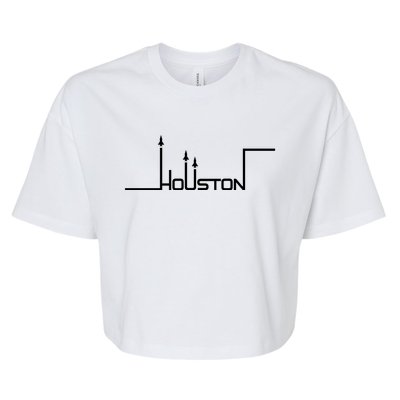 Houston Texas Lift Off Logo Bella+Canvas Jersey Crop Tee