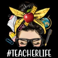 Hashtag Teacher Life Hair Bun Gift For Teacher Womens Tank Top