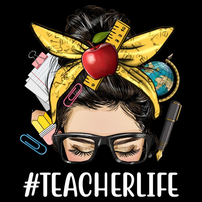 Hashtag Teacher Life Hair Bun Gift For Teacher Womens Tank Top