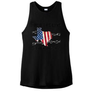 Hold The Line Stand With Texas Ladies PosiCharge Tri-Blend Wicking Tank