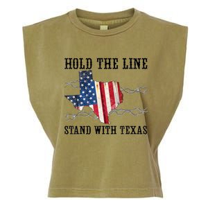 Hold The Line Stand With Texas Garment-Dyed Women's Muscle Tee