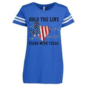 Hold The Line Stand With Texas Enza Ladies Jersey Football T-Shirt