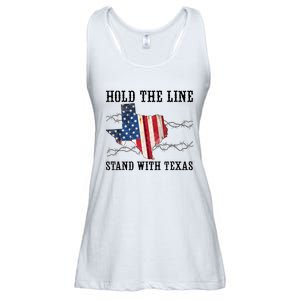 Hold The Line Stand With Texas Ladies Essential Flowy Tank