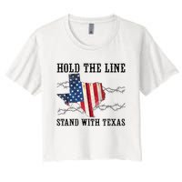 Hold The Line Stand With Texas Women's Crop Top Tee