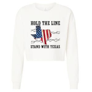 Hold The Line Stand With Texas Cropped Pullover Crew