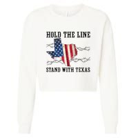 Hold The Line Stand With Texas Cropped Pullover Crew