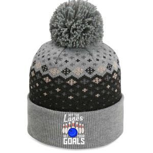 Hit The Lanes Hit Your Goals Bowling The Baniff Cuffed Pom Beanie