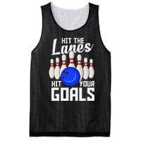 Hit The Lanes Hit Your Goals Bowling Mesh Reversible Basketball Jersey Tank