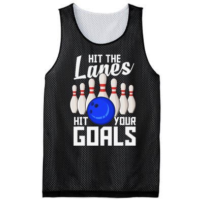 Hit The Lanes Hit Your Goals Bowling Mesh Reversible Basketball Jersey Tank