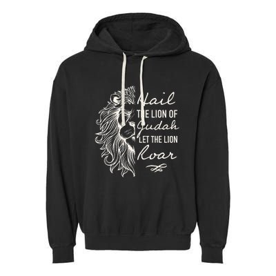 Hail The Lion Of Judah Garment-Dyed Fleece Hoodie