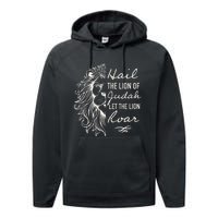 Hail The Lion Of Judah Performance Fleece Hoodie