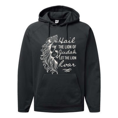 Hail The Lion Of Judah Performance Fleece Hoodie