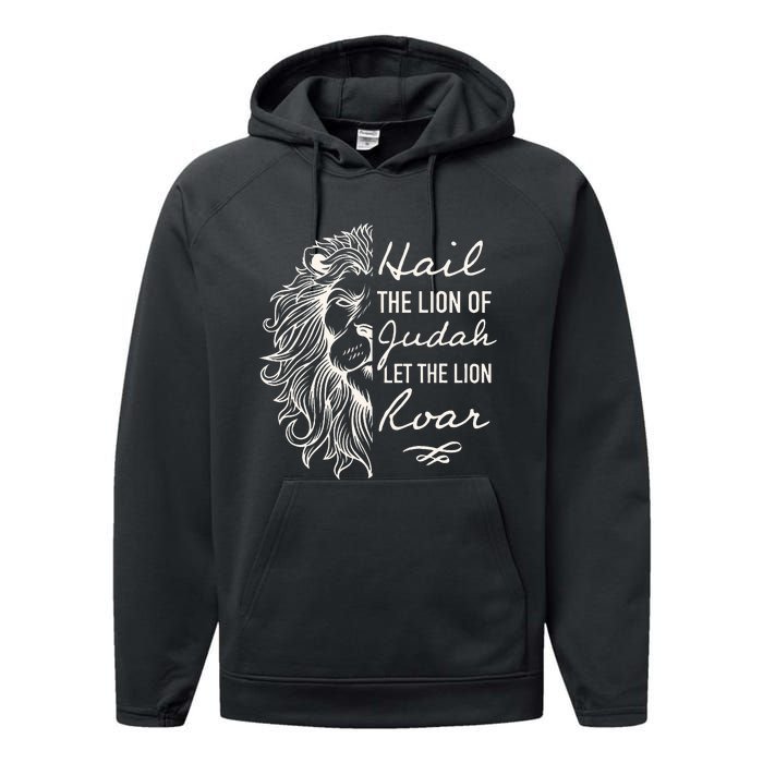 Hail The Lion Of Judah Performance Fleece Hoodie