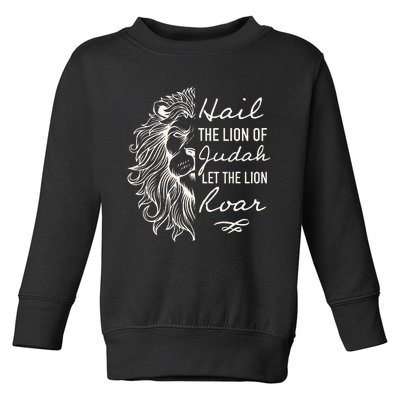 Hail The Lion Of Judah Toddler Sweatshirt