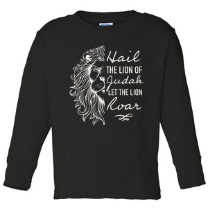 Hail The Lion Of Judah Toddler Long Sleeve Shirt