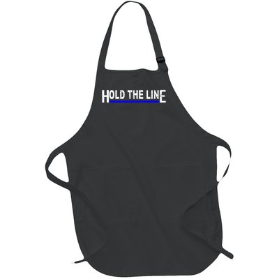 Hold The Line Quote Full-Length Apron With Pockets