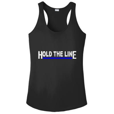 Hold The Line Quote Ladies PosiCharge Competitor Racerback Tank